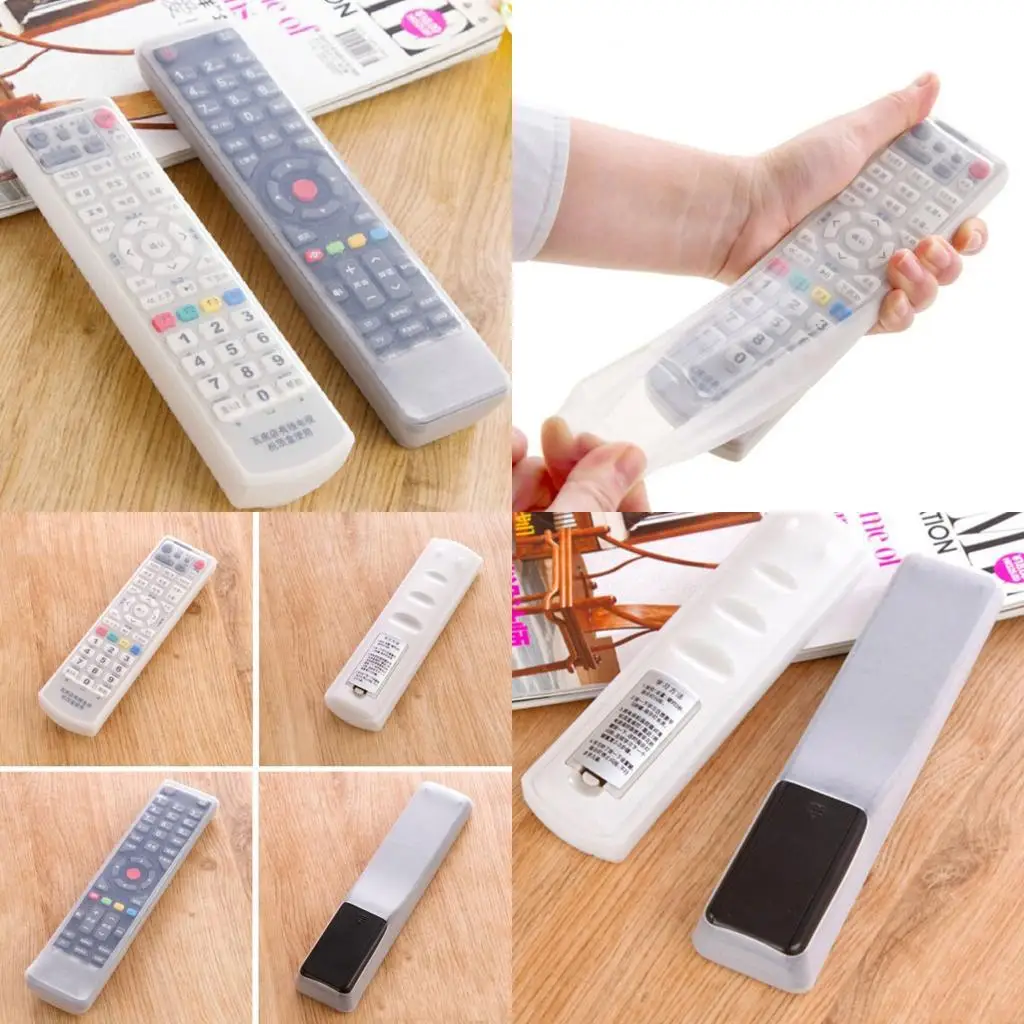 L9BE Clear Silicones AntiDust Remote Control Case for Home Use Protects Against Water and Statics Damage
