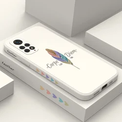 Feather Love Phone Case For Xiaomi Redmi Note 14 13 12 12S 11 11E 11S 11T 10 10A 10T 10S 9T 9 Pro Plus 10C 9A 9C 9T 4G 5G Cover