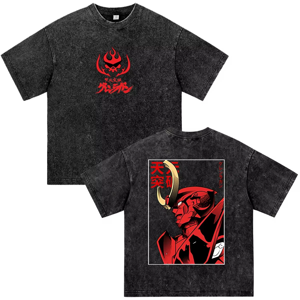 Tengen Toppa Gurren Lagann Kamina Simon Nia Teppelin Yoko Littner Gainax Anime Manga Graphic Print Vintage Mecha Aesthetic