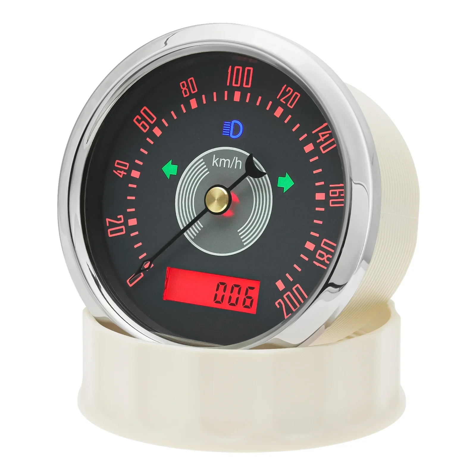 Retro sus316 85mm gps velocímetro medidor com antena feixe de luz de volta 0-160kmh, 0-200kmh medidor de velocidade para carro barco iate personalizado