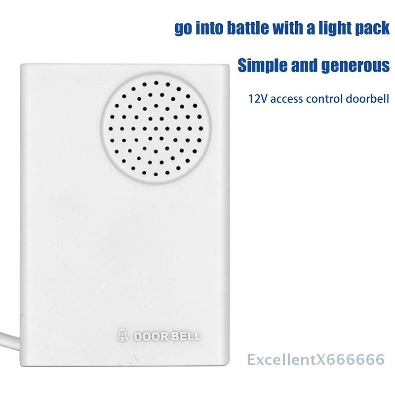 Timbre de puerta con cable electrónico, batería seca Ding-Dong o conectar a 12V, dos tipos