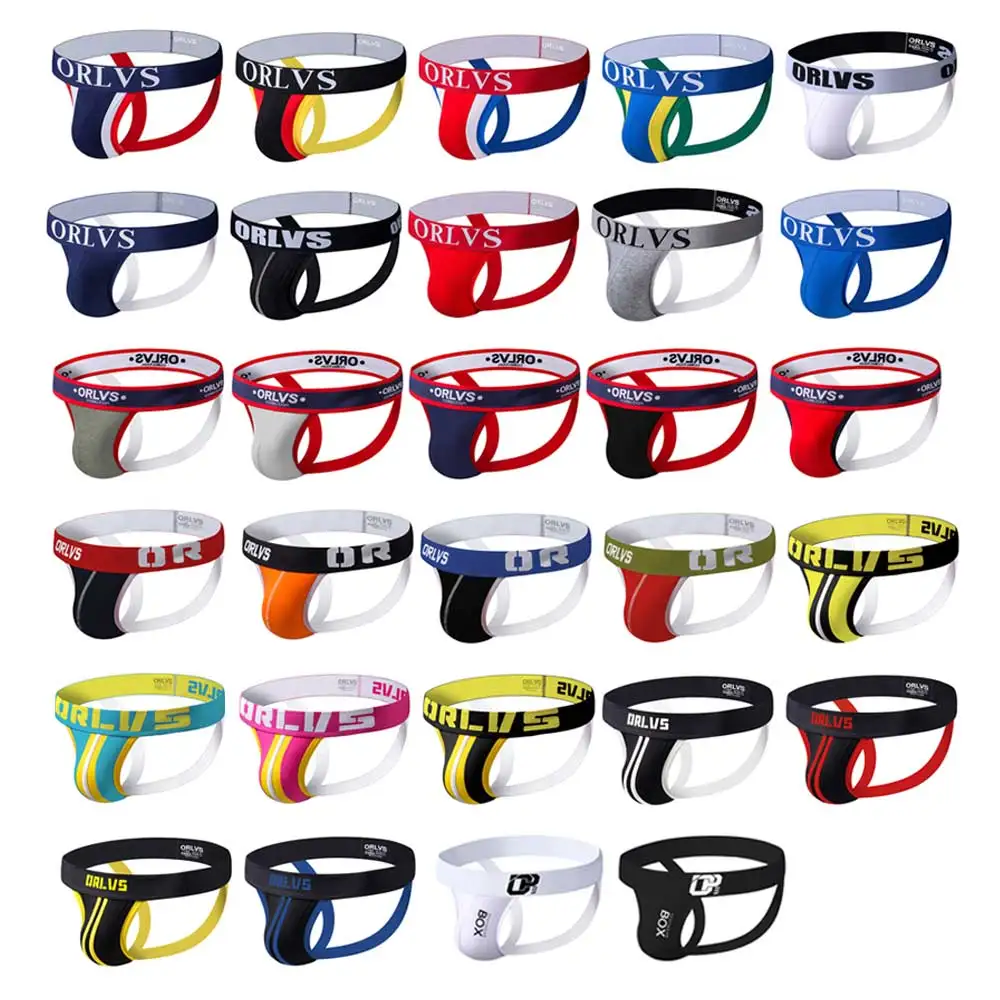 Cotton Sexy Mens Thongs Gay G String Jockstrap Underwear Soft Breathable Male Bikini Panties Briefs