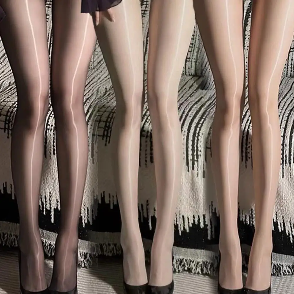 

Sexy Horse Oil Stockings Pantyhose Thin Section Flesh-Colored Glossy Stockings High Waist Seamless Stockings Lady Lingerie