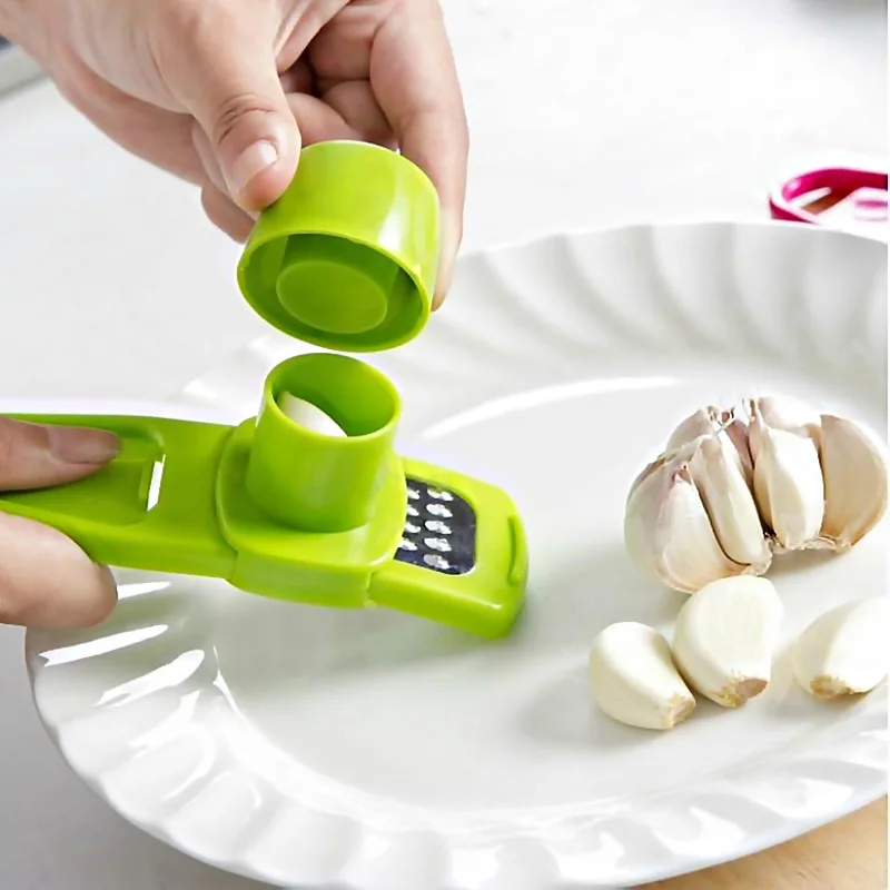 Garlic Crusher Press Multi Functional Manual Ginger Garlic Grinding Grater Cutter Garlic Peeler Kitchen Tools Accessories Gadget