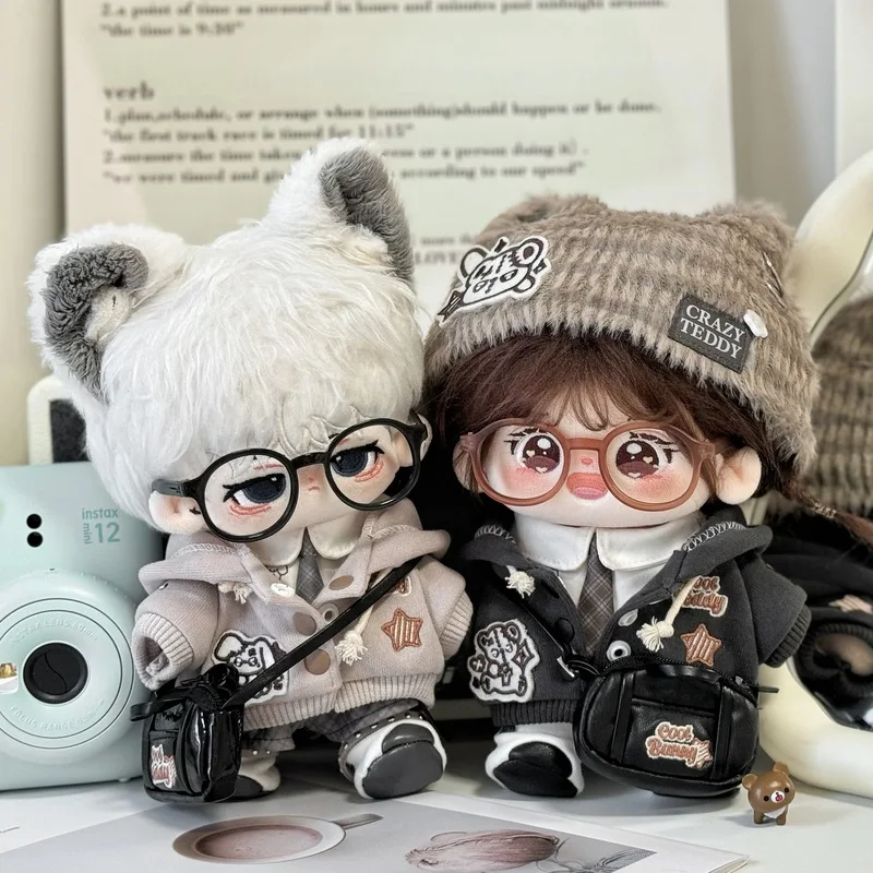 

Одежда только для пятен, комплект 20 см, милый милый кролик и фиолетовый молочный медведь, хлопковая кукольная одежда 20 см, без атрибутов