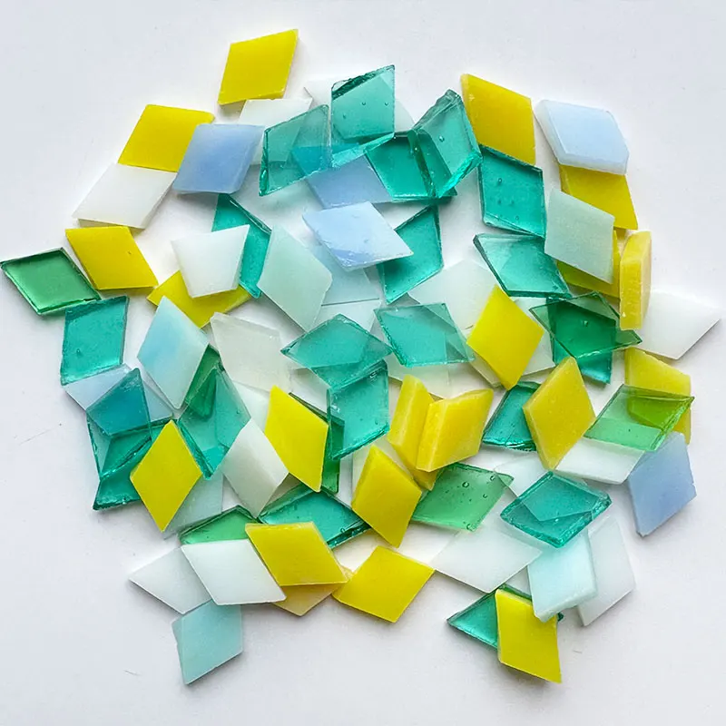 

50g taobao Clear Glass Mosaic Tiles Multi Color Mosaic Piece Mosaic Making for DIY Craft Decoration Arts Home Wall 179