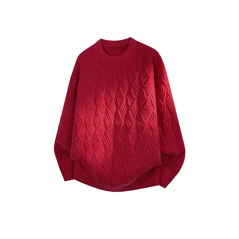 

Men's Casual Knitted Sweater Solid Color Long Sleeve Pullover for Autumn Spring Loose Fit Lightweight Top for Daily Wear M-XXXXL