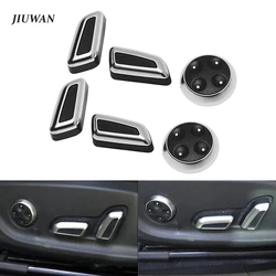 6 Pcs Seat Adjustment Knob Button Switch Cover Trims For Audi A3 A4 A5 A6 Q3 Q5 /VW /Jetta MK5 MK7/Passat/Tiguan Black Chromed