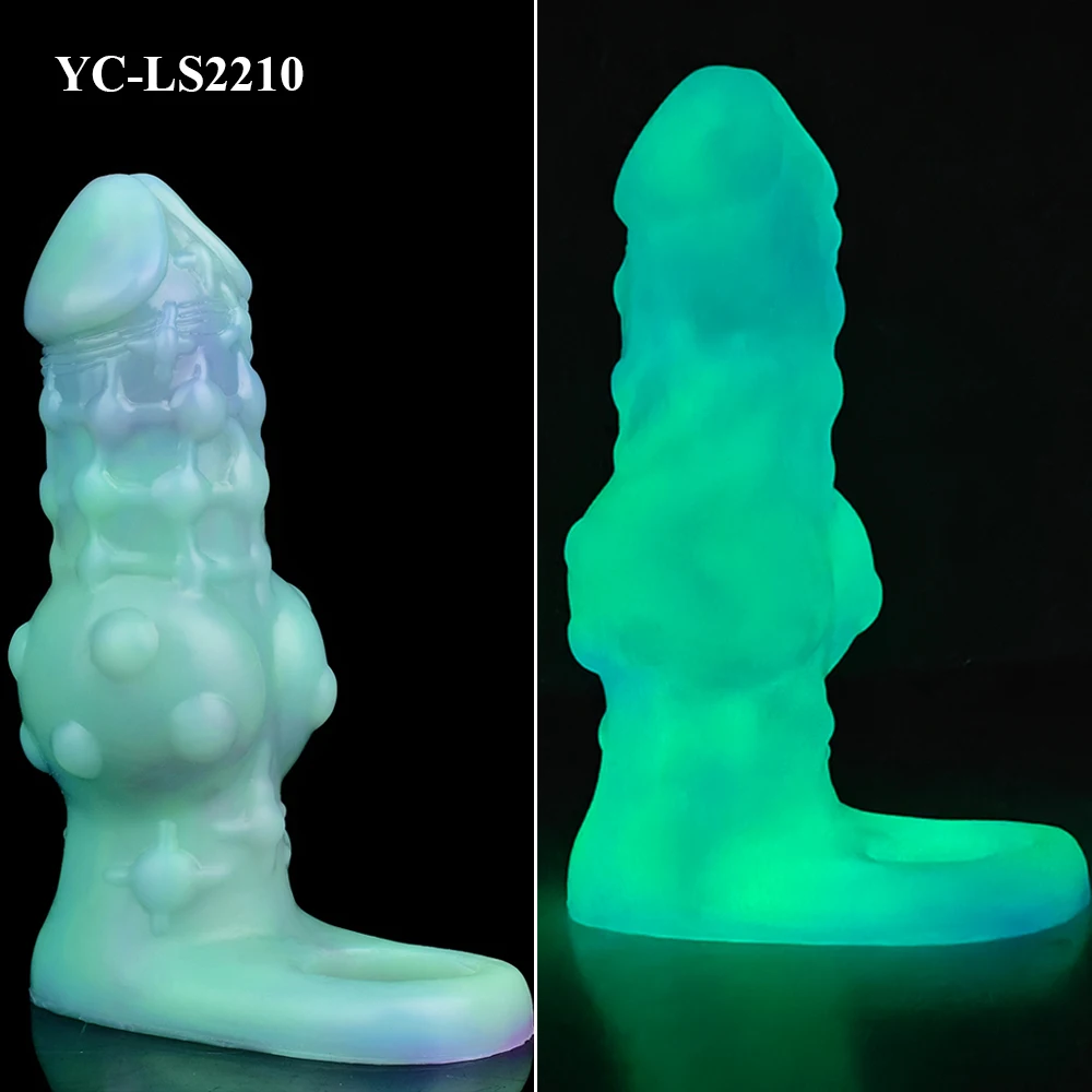 NNSX Luminous Lotus Color Realistic Penis Sleeve Extender Soft Silicone Cock Sleeve Dick Enlargement Delay Ejaculation Sex Toys