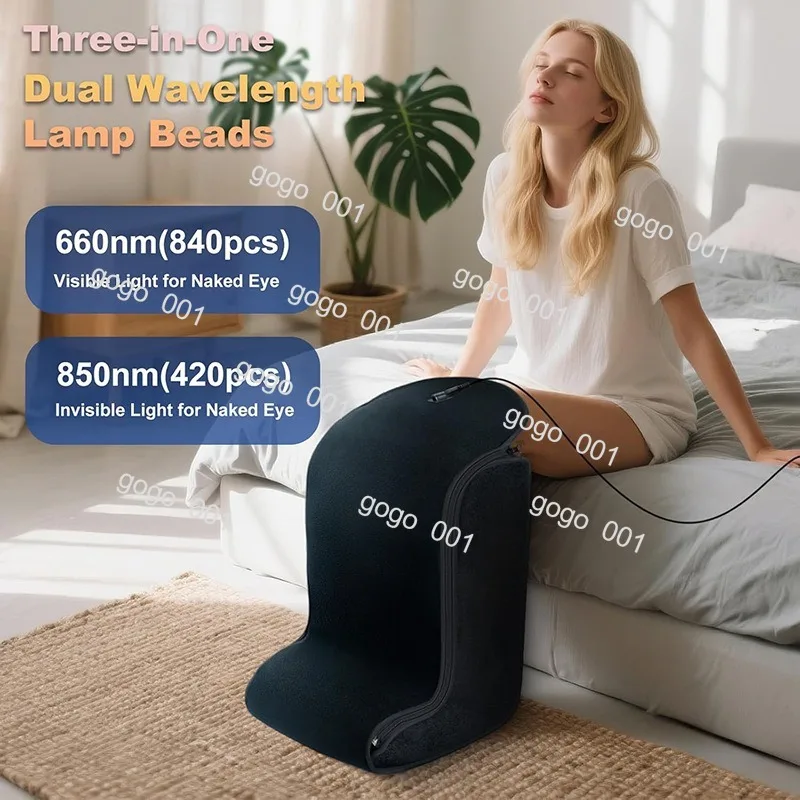 Red Light Therapy Foot Wrap 660nm 850nm LED 1260 Lights Infrared Ankle Leg Wrap for Pain