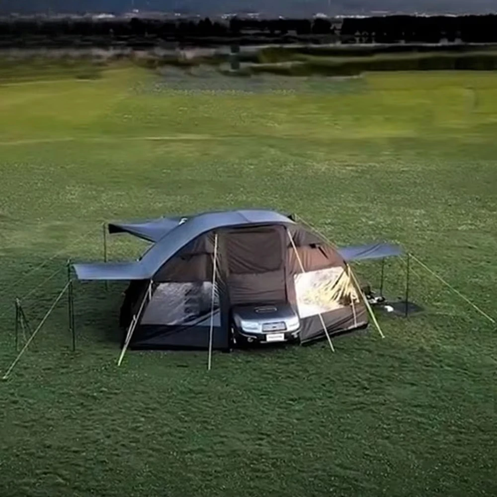 Oversized SUV Car Tailgate Inflatable Tent Heavyweight Oxford Fabric Rear Car Tent Shelter for Outdoor Family Truck Camper