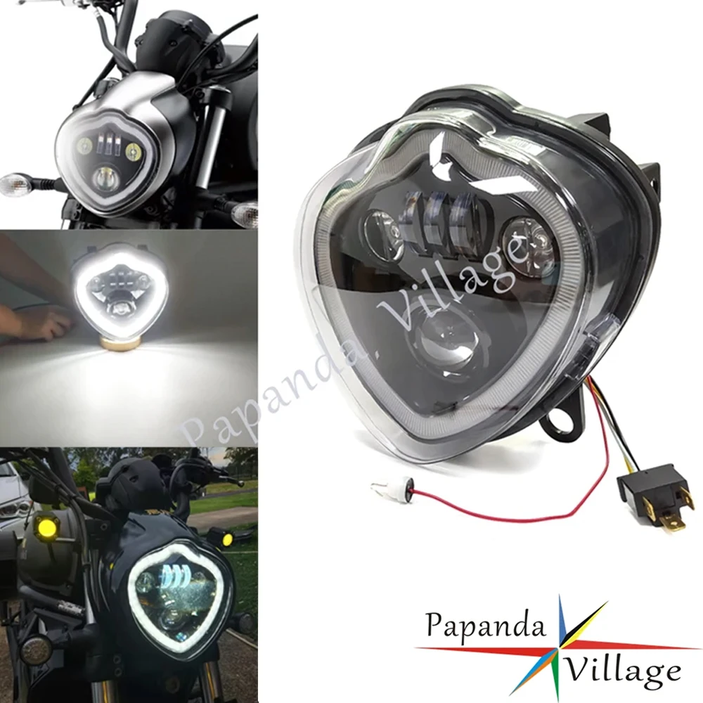 12V Motorcycle LED Headlight High/Low Headlamp DRL Running Light Lamp Assembly 32W/60W For Kawasaki Vulcan S 650 EN650 2015-2021