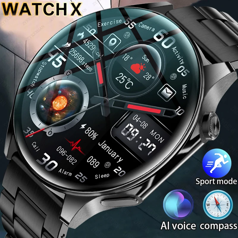 For OPPO Watch X 466*466 HD Screen Heart Rate Men watch Bluetooth Call NFC Smartwatch New Smart Watch GPS Track Sport Watch