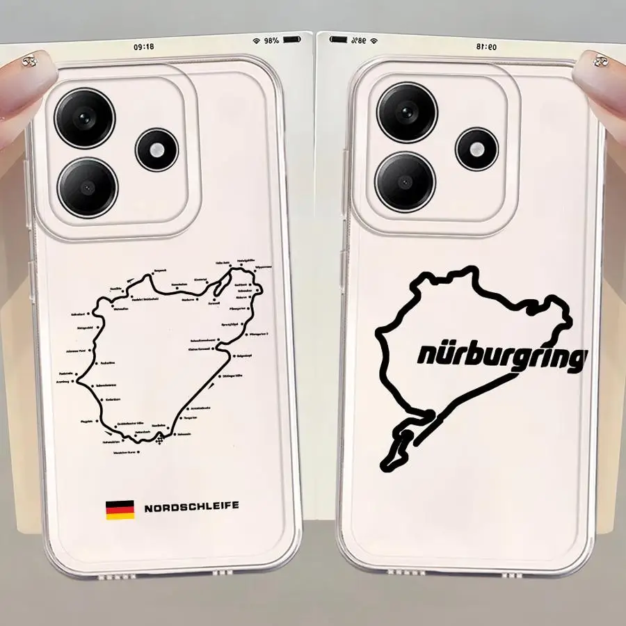 الفاخرة نوربورغرينغ الرياضة سباق كول لينة غطاء الهاتف الحال بالنسبة ل Xiaomi Redmi ملاحظة 11 13C 14 برو زائد 13 10S 14C A4 12 11S 9 9S