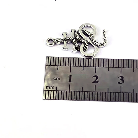 50PCS Satanic Symbol Sigil Church SNAKE PENDANT CHARM Pentagram Satan Fork Colar Talisman Lucifer Patch Leviathan Cross DIY