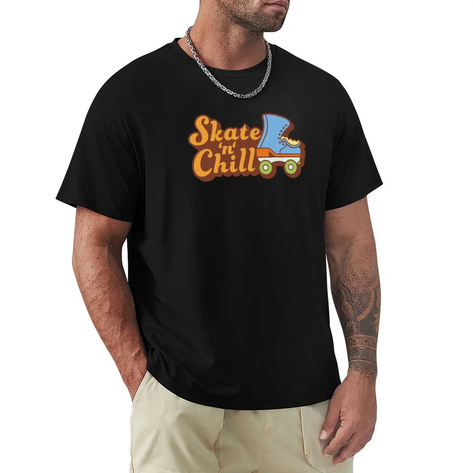 Skate ‘n’ Chill T-Shirt boys whites custom t shirt shirts graphic tee men clothing