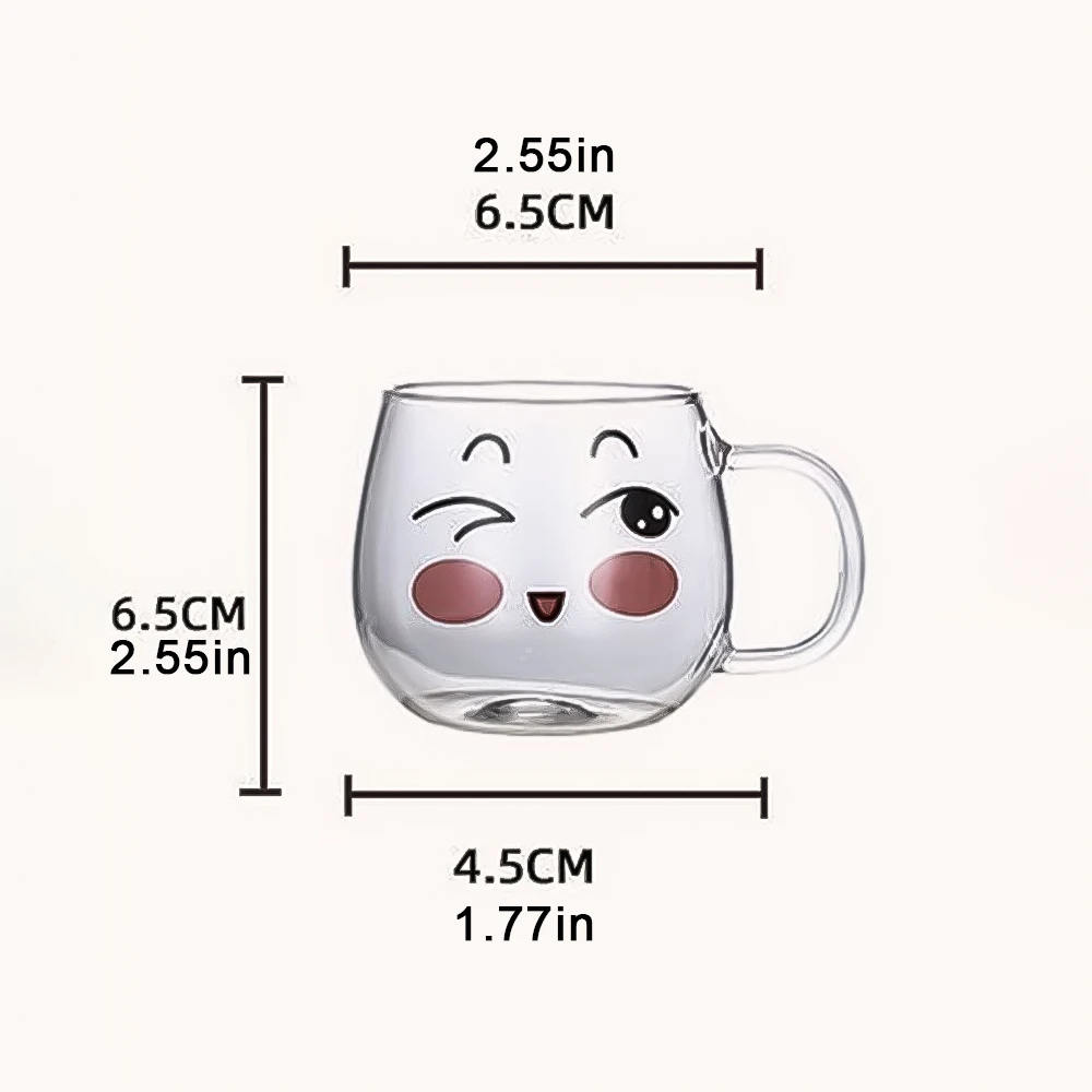 Tazza di vetro da 200 ml Resistente al calore Tè Latte Succo di limone Caffè Tazza d'acqua Birra Espresso Caffè Tazza di whisky Articoli per la casa