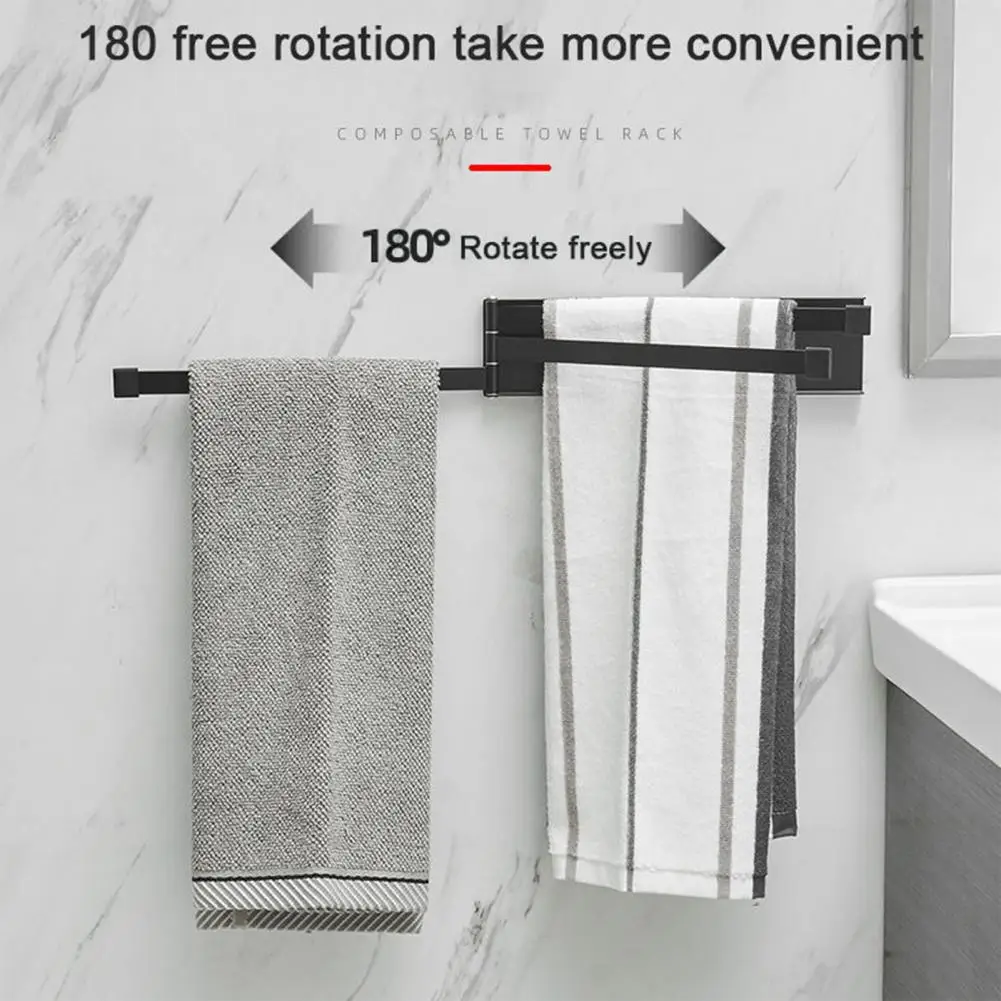 

3 Bar Towel Rack Space-saving Towel Bar Versatile Wall-mounted Towel Racks Space-saving Solutions for Kitchen Bathroom No