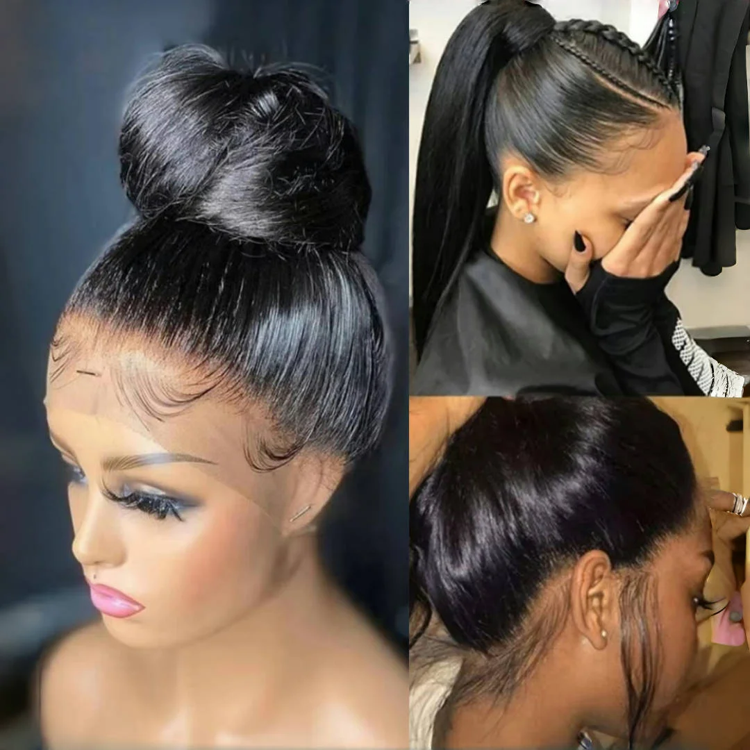 

30 Inch 360 Straight Full Lace Front Wig Human Hair 13x6 Hd Lace Frontal Wig 250 Density Pre Plucked Wigs For Women ﻿ ﻿ ﻿