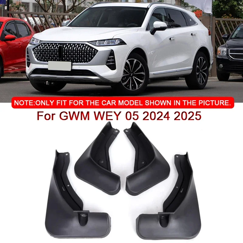 

For GWM WEY 05 2024 2025 2026 Car Styling ABS Car Mud Flaps Splash Guard Mudguards MudFlaps Front Rear Fender Auto Accessories
