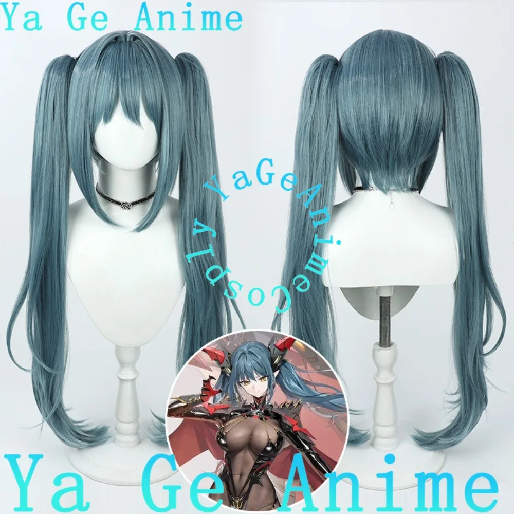 Peruka Cosplay Azur Lane Regensburg, Dziewczęca, z Podwójnymi Kucykami, Świąteczna, Peruka Cosplay z Reality Show, Anime, Gra, Impreza, Wystawa, Dostępna od Ręki