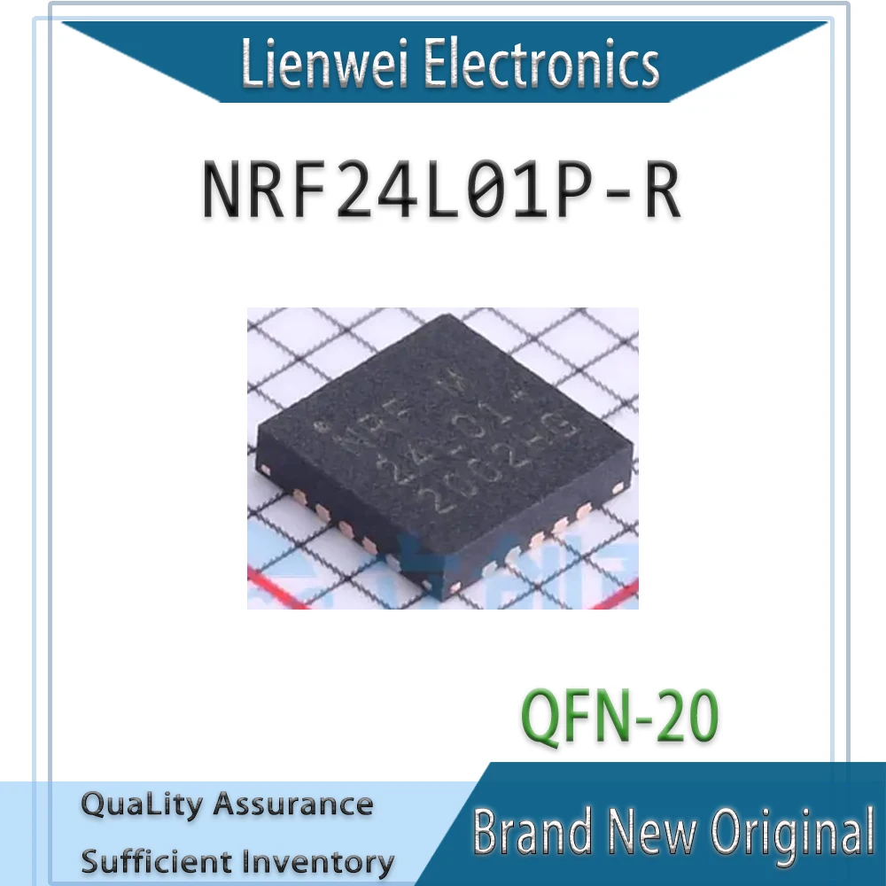 100% New Original NRF24L01 NRF24L01P-R NRF24L01P NRF24L01+ IC RF Power Amplifier Chipset QFN-20