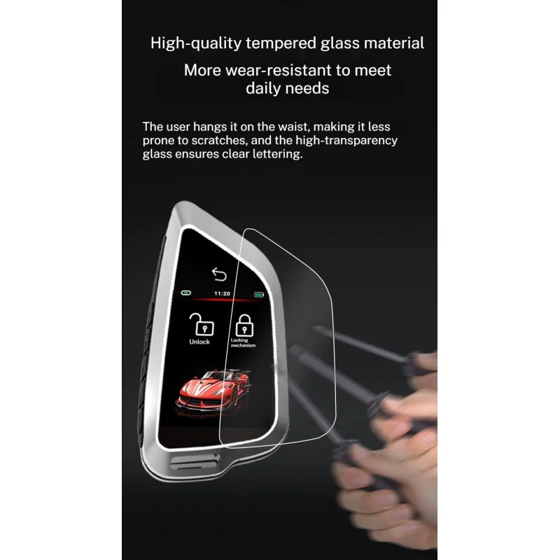 SK02 Digital LCD Smart Car Key Mobile Phone Connectivity For BMW Benz Audi Land Rover Lamborghini Toyota Honda BYD Ford Tesla