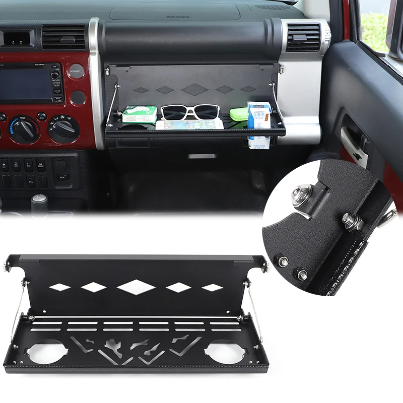 

For 2007-2021 Toyota FJ Cruiser Car Co-Pilot Storage Rack Multifunctional Folding Food Cup Tray Holder Car Interior Accessories