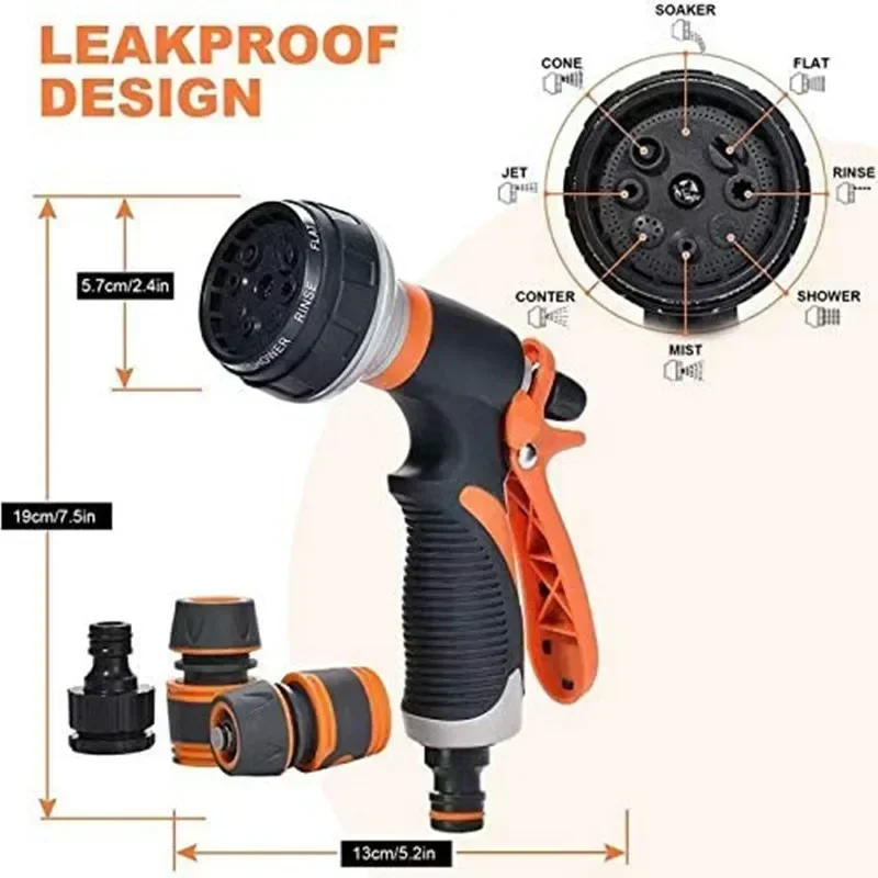 منظف غسيل الحديقة، ضغط عالي للسيارة وخرطوم فوهة غسالة، مسدس رش الماء، خرطوم حديقة قابل للتعديل، مسدس مياه لغسيل السيارات
