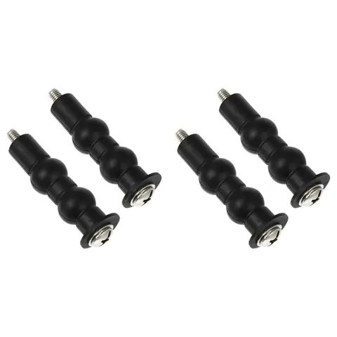 AA81-4 팩 변기 나사 변기 고정 볼트 변기 시트 볼트 캡 변기 상단 장착 변기 시트 볼트에 적합 검정색