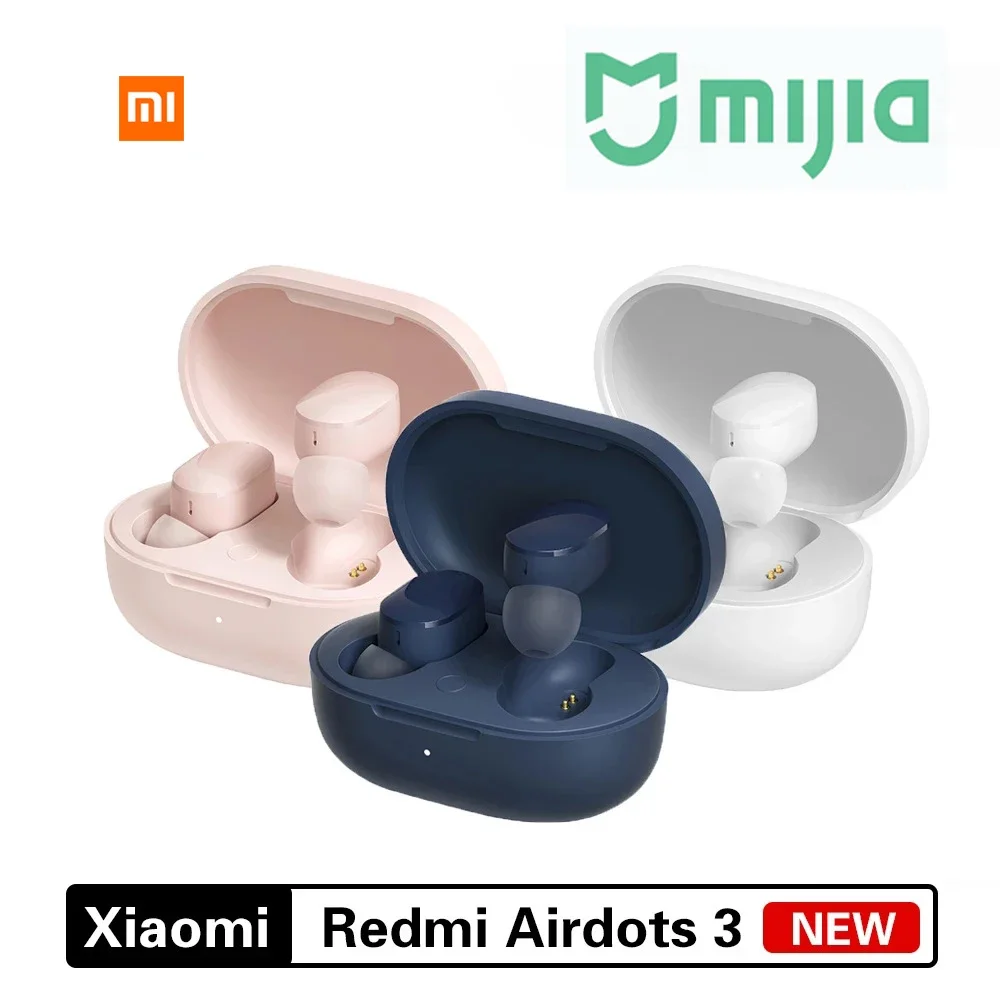 

Наушники Xiaomi Redmi AirDots 3, гибридный вокализм, беспроводная гарнитура Bluetooth 5,2 Mi True Wireless CD-уровень, качественный звук