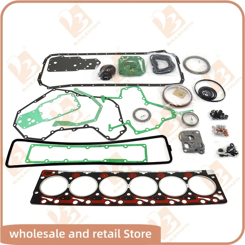 

For Cummins 6BT Full Gasket Kit Set with Cylinder Head Gasket 729407-92671 Engine Parts Overhaul Rebuild Kit