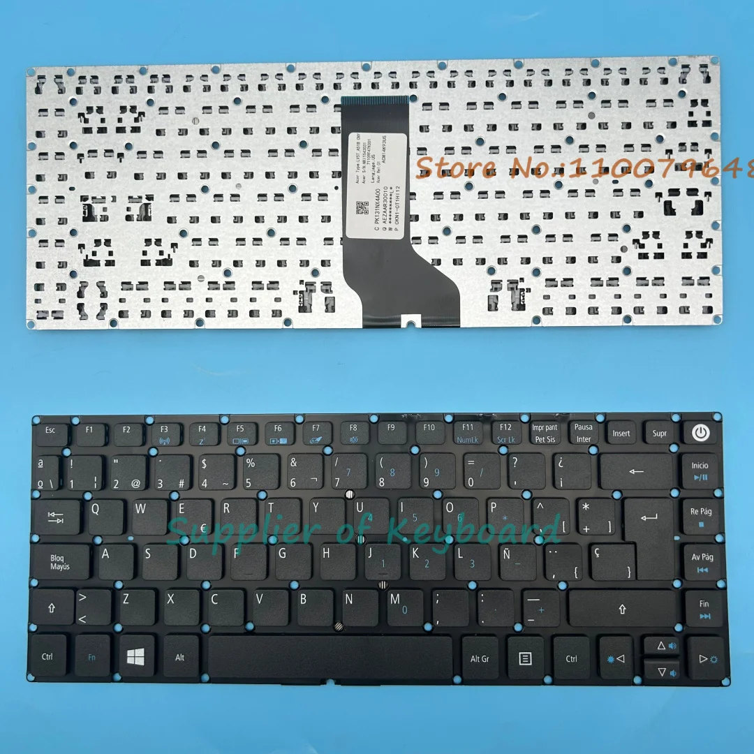 

НОВАЯ латинская испанская/английская клавиатура для Acer Aspire ES1-432 ES1-433 ES1-433G ES1-332 E5-476 E5-476G черная