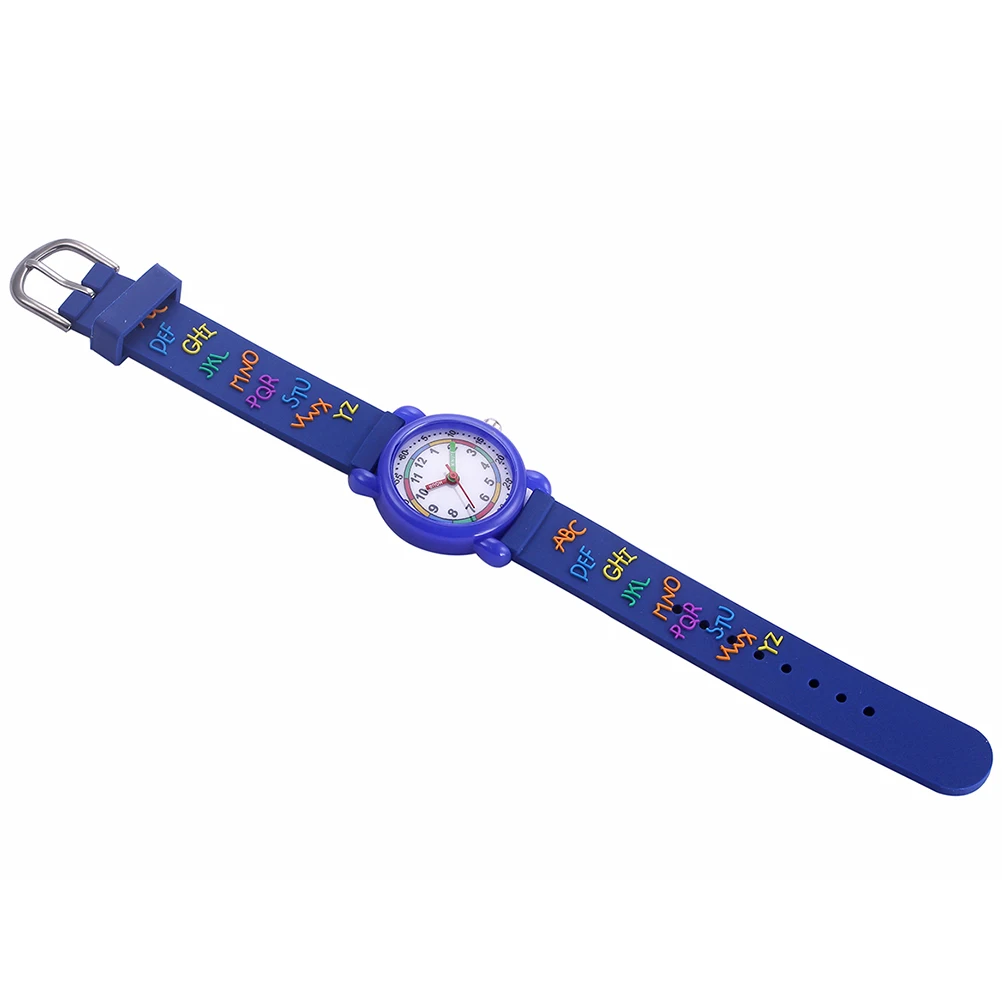 

1 шт., детские часы с героями мультфильмов, синие милые 3D-дизайны, прочный материал, кварцевые водонепроницаемые детские наручные часы, детские часы с героями мультфильмов