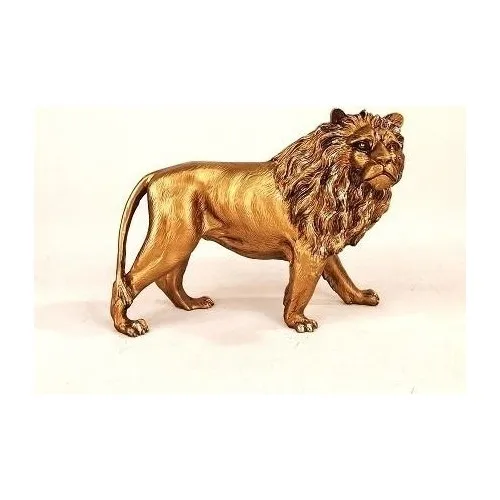 Evvehediyelikeşya Polyester Gold Lion Decorative Living Room Ornament Trinket 18 X23 cm