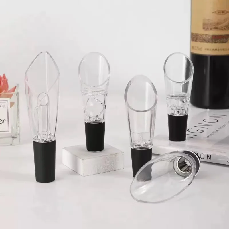 Wine Aerator Pourer Spout with Vacuum Wine Stopper Wine Air Aerator & Wine Saver Pump Set  Aerate, Enjoy and Preserve Wine