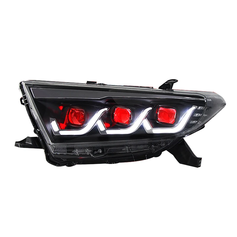 

For Toyota Highlander 2012-2014 headlight assembly modified LED daytime running light lens headlight streamer turn signal