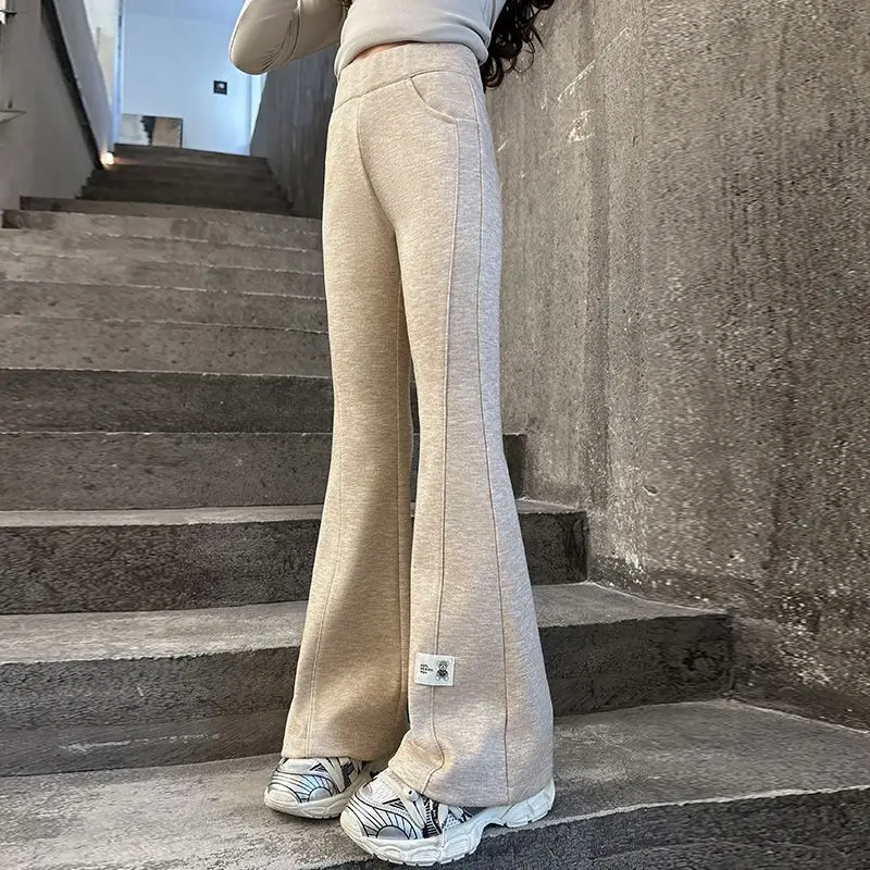 

2025 New Girls Bell Bottoms Wide Leg Pants Spring Autumn Toddler Big Kids Slim Fit Sporty Denim Comfortable Hot Sale