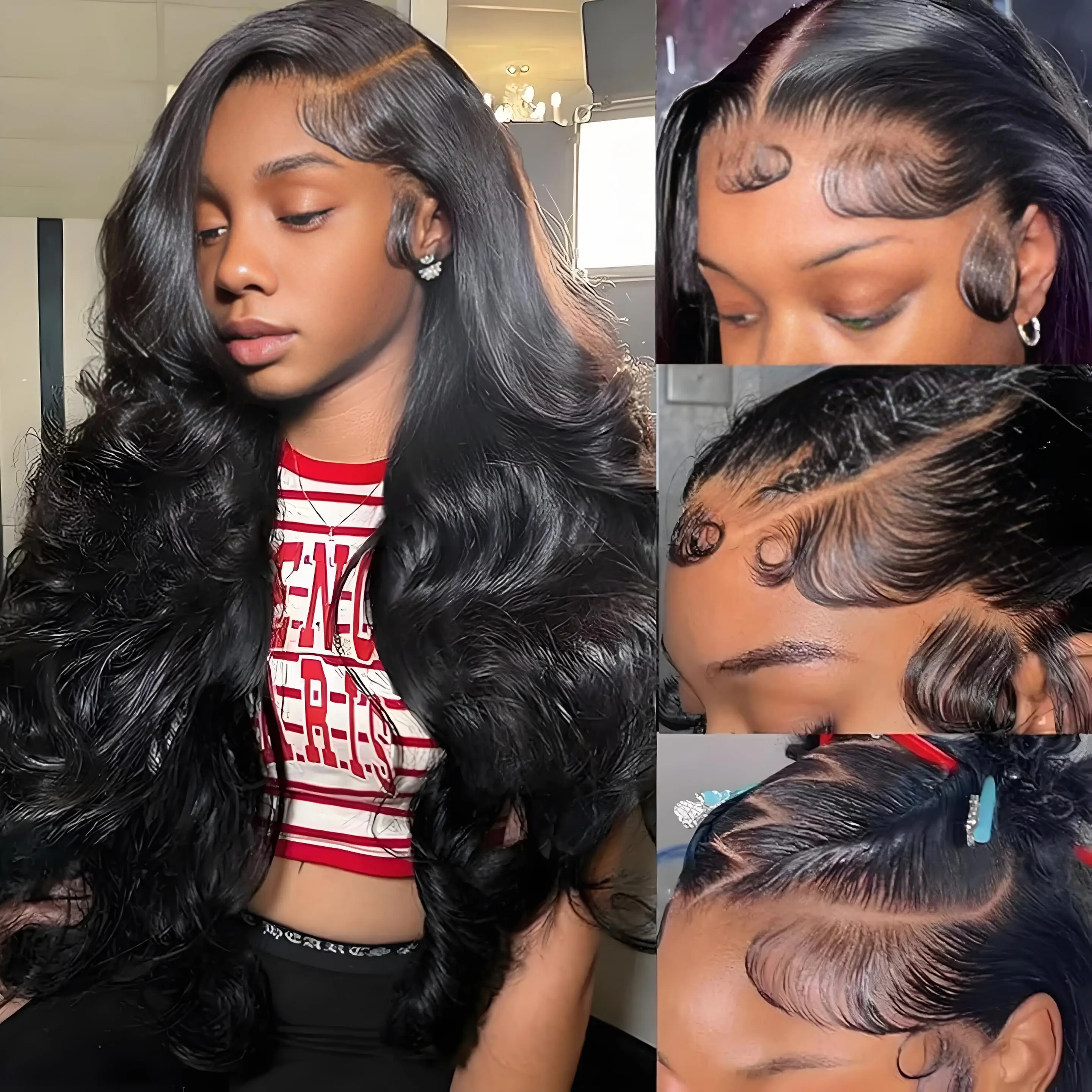 

30 40 Inch Loose Body Wave Wigs 13x4 13x6 HD Transparent Lace Frontal Wig Human Hair 250 Density Pre Plucked Brazilian Hair Wigs