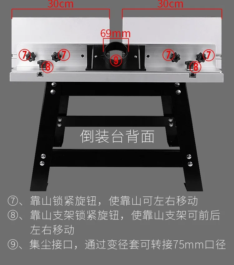 Upside Down Table Electric Wood Milling Machine - Small Engraving Workbench, Medium Multi-Function Woodworking Trimmer