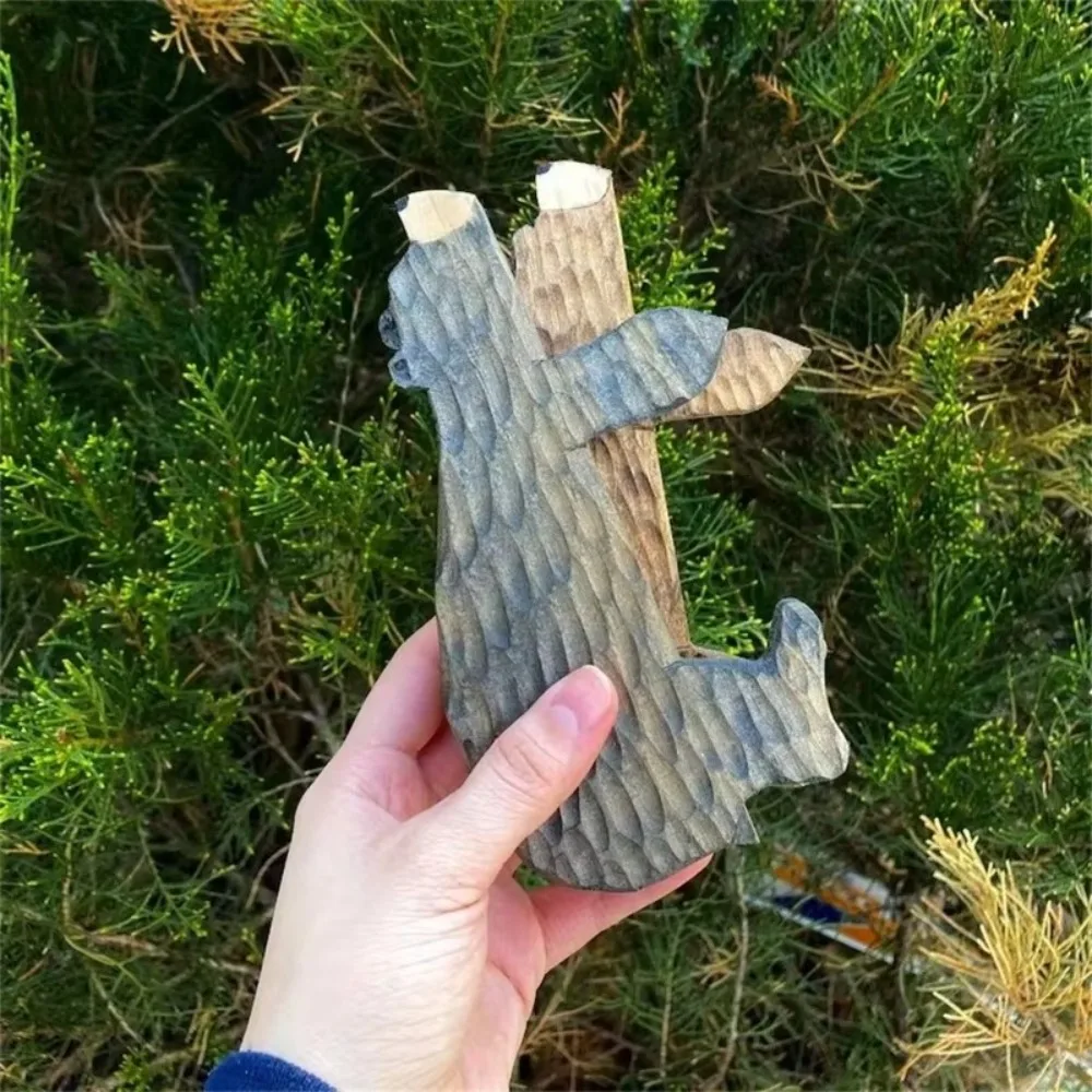 الإبداعية خشبية الدب الباب توبر متعة الحيوان الكذب على بابك ركن الفن جدار ديكور إطار الباب النحت #4