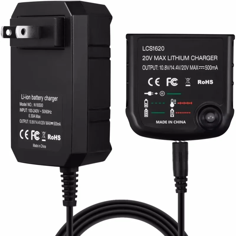 

Charger Adapter Compatible with For Black&Decker 20V Lithium Batteries LBX20, LBX4020, LB2X4020 US/EU/UK/AU Plug Lithium Battery