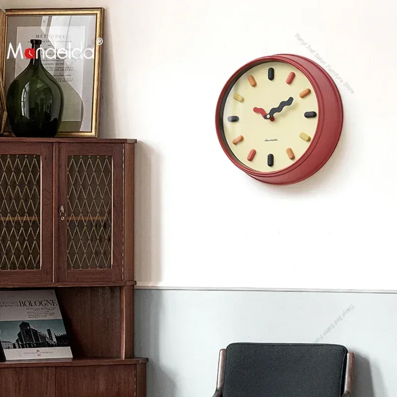 Cream Style Decoration Wall Clocks Living Room Electronic Elegant Silent Wall Clocks Silent Luxury Home Decor Duvar Saati LLWC