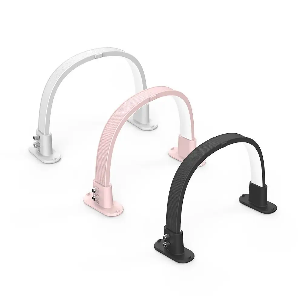 Stepless Dimming U-shaped Nail Lamp with Phone Stand Tricolor Dimming LED Desk Fill Light Soft Light Easy to install
