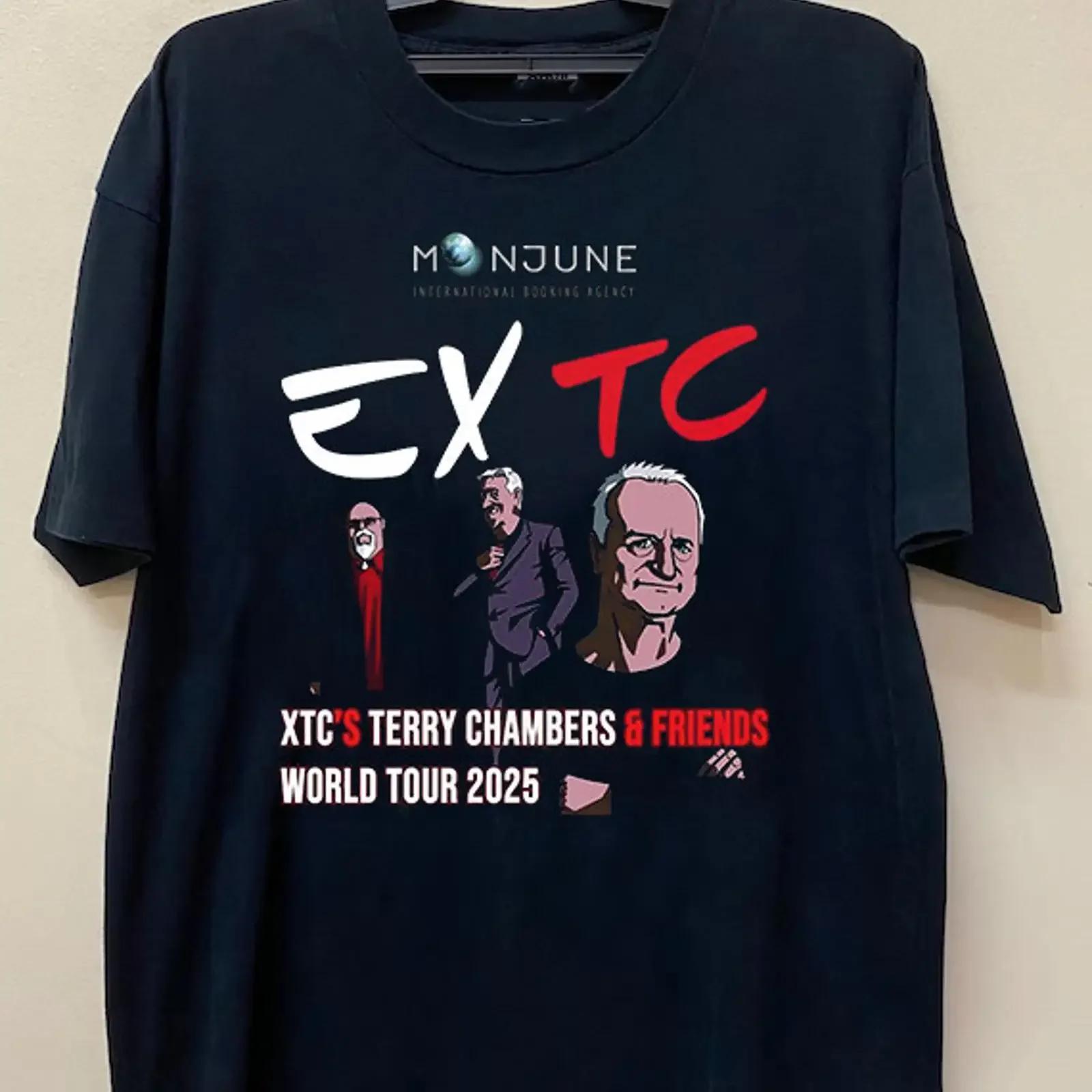 T shirt XTC BAND Terry Chambers Friends TOUR taglia intera S 5XL vintage Washed fashion Top For Everyday Wear Unisex Stretched