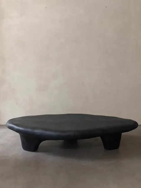 

Tripod coffee table living room wabi sabi fiberglass