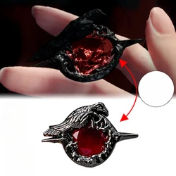 Game Love And Deepspace Sylus Crow Cosplay Costume Alloy Badge Red Gem Brooch Lapel Pins Jewelry Bag Decor Accessories Prop
