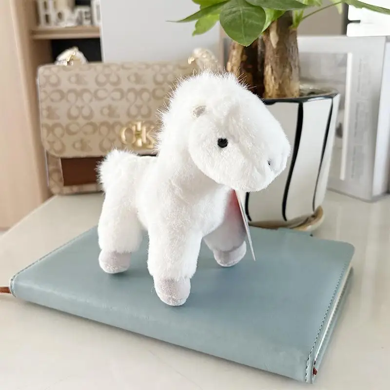 12 cm schattige cartoon pluche sleutelhanger kawaii charmes paarden knuffel rugzak hanger hangende ornamenten decoratie accessoires geschenken