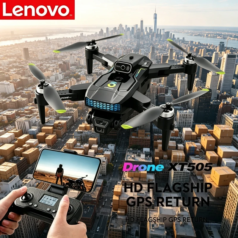 

Professional Aerial Camera Gimbal, Lenovo XT505 Brushless Foldable Drone 5G GPS Optical Flow Dual WiFi RC Quadcopter for Adults.