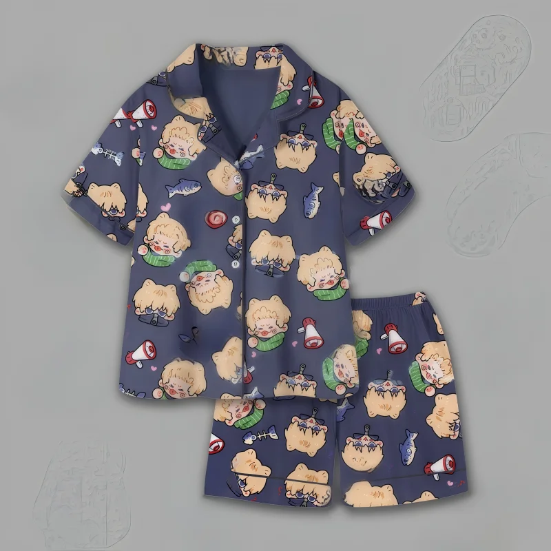 Set piyama lembut musim panas Umaki Toge Anime Jujutsu kassen Gojo Satoru Geto Suguru di Umaki Toge kain sutra es